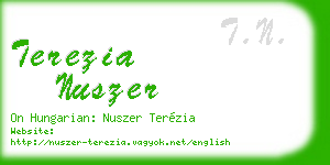 terezia nuszer business card